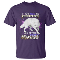 If You Kick Me When I'm Down, You Better Hope I Dont Get Up T Shirt Wolf Spirit & Resilience - Wonder Print Shop