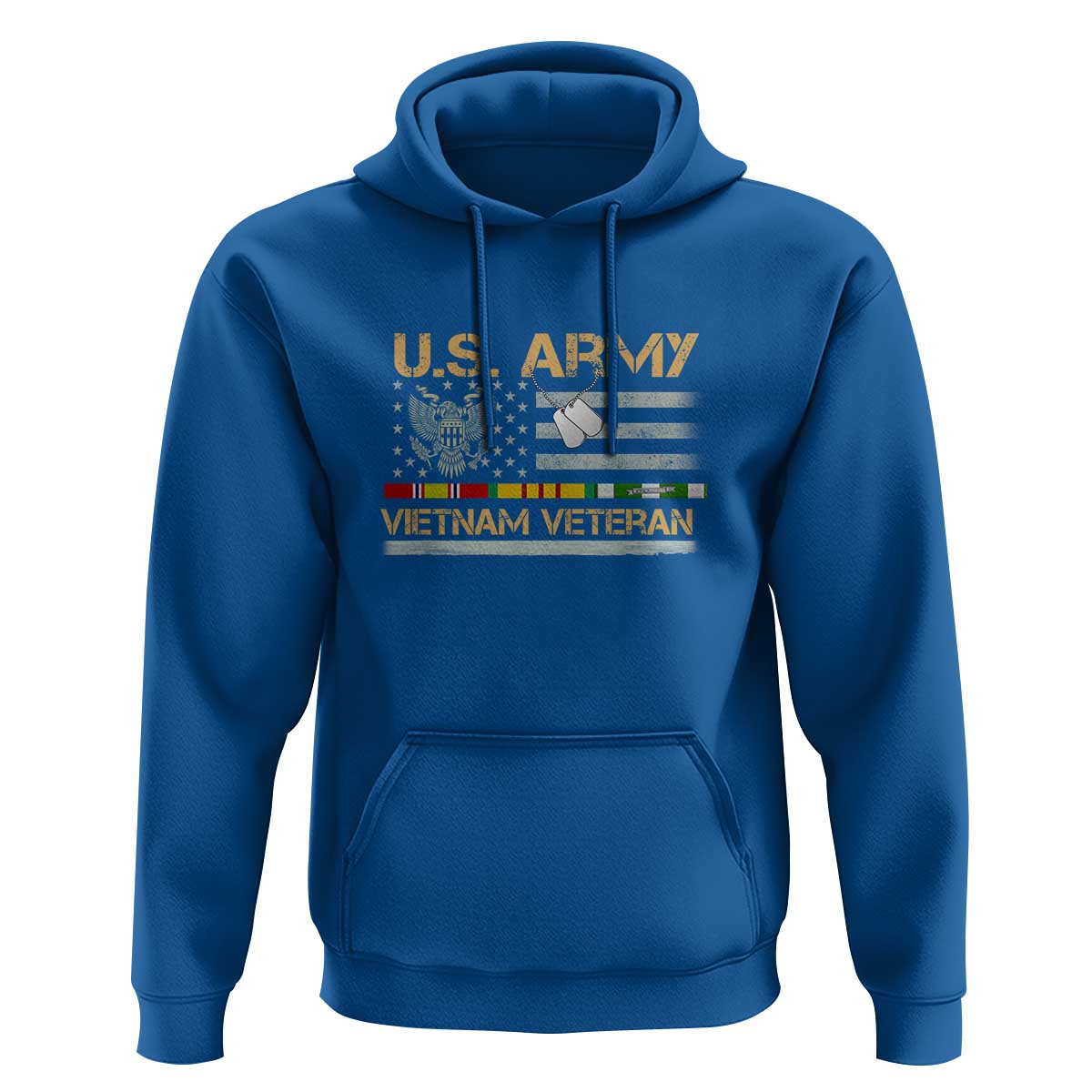 US Army Vietnam Veteran - Patriotic USA Flag Military Hoodie Vietnam War Veteran Tribute