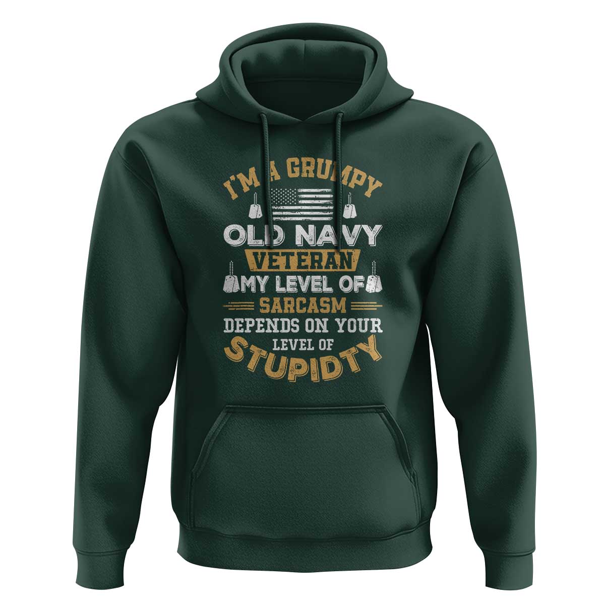 Grumpy Old Veteran Hoodie Funny Patriotic Military USA Veteran