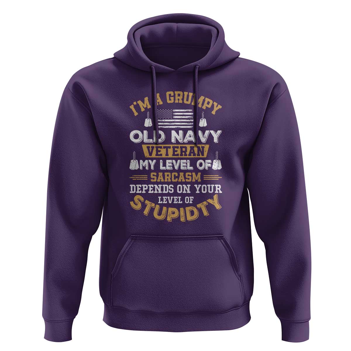 Grumpy Old Veteran Hoodie Funny Patriotic Military USA Veteran
