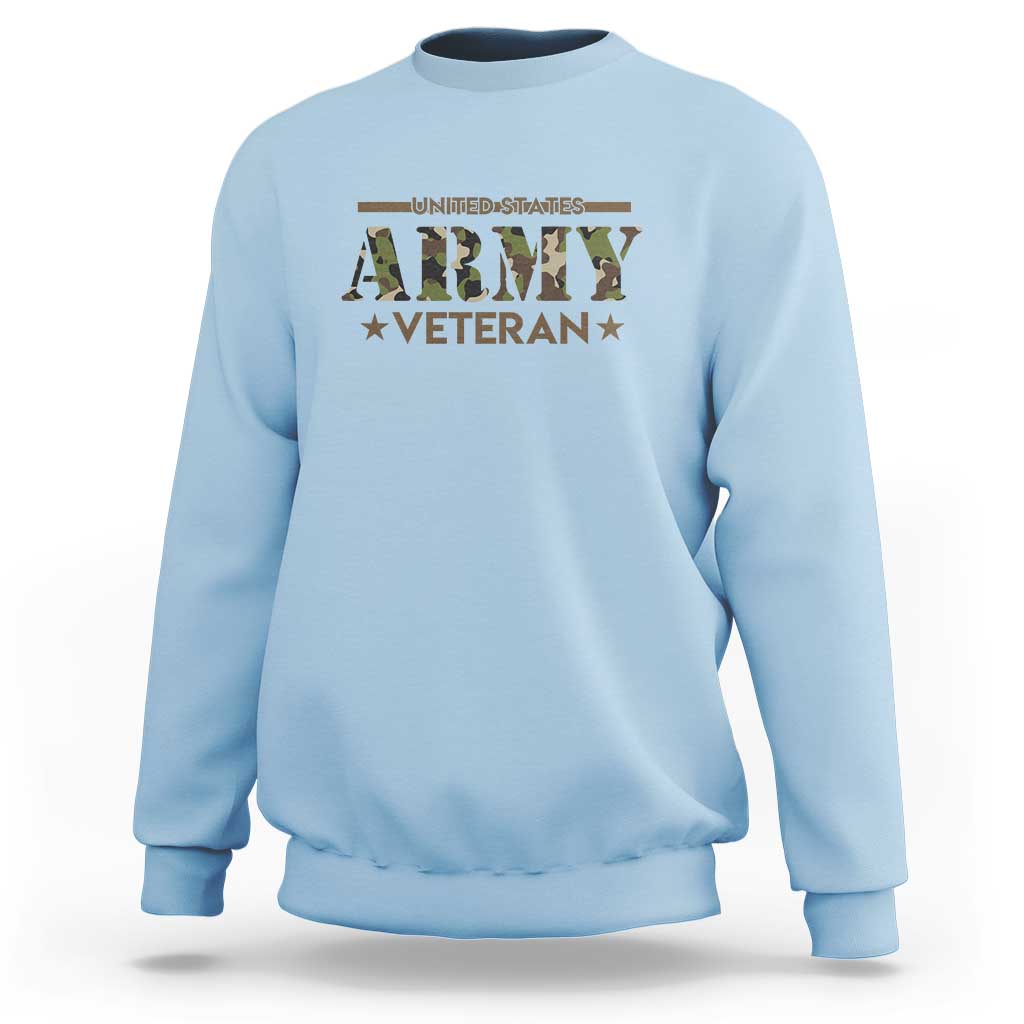 United States Army Veteran Sweatshirt Proud Military Veteran - Wonder Print Shop
