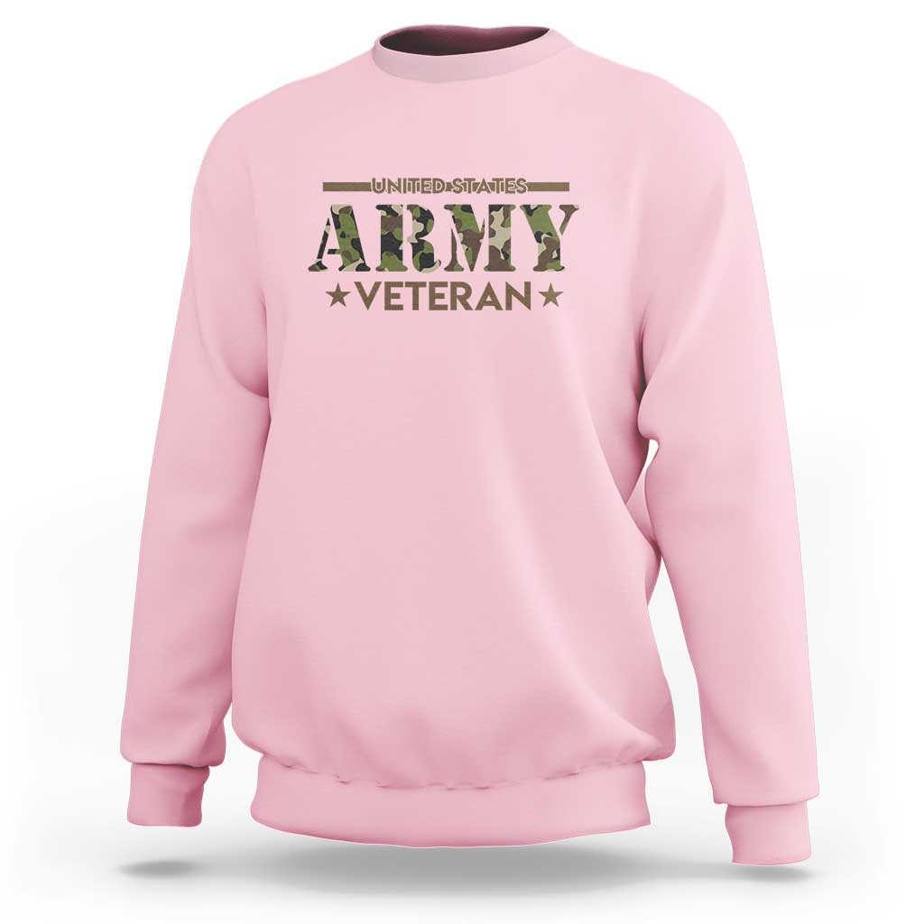 United States Army Veteran Sweatshirt Proud Military Veteran - Wonder Print Shop