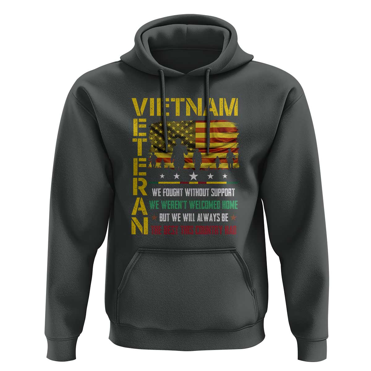 Vietnam Veteran Hoodie We Fought Without Support, We Weren't Welcomed Home - Patriotic Military Tribute