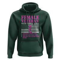 Female Veteran Hoodie - Three Sides: Veteran, Mother, Grandma - Proud Women's Military