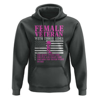 Female Veteran Hoodie - Three Sides: Veteran, Mother, Grandma - Proud Women's Military