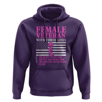 Female Veteran Hoodie - Three Sides: Veteran, Mother, Grandma - Proud Women's Military