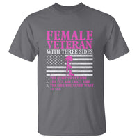 Female Veteran T Shirt - Three Sides: Veteran, Mother, Grandma - Proud Women's Military - Wonder Print Shop