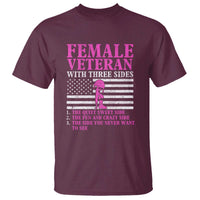 Female Veteran T Shirt - Three Sides: Veteran, Mother, Grandma - Proud Women's Military - Wonder Print Shop
