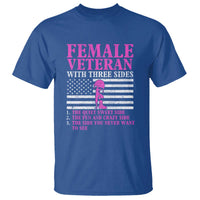 Female Veteran T Shirt - Three Sides: Veteran, Mother, Grandma - Proud Women's Military - Wonder Print Shop