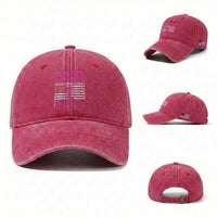 Proud Female Veteran Washed Cotton Baseball Cap Three Sides Veteran Mother Grandma Women Military