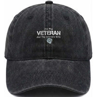 I'm the Veteran and the Veteran's Wife Washed Cotton Baseball Cap Proud Military Wife Women Veteran