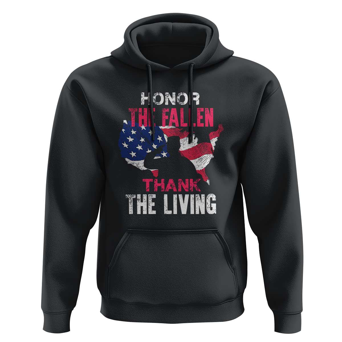 Patriotic Memorial Hoodie Honor the Fallen - Veteran Themed Military Support