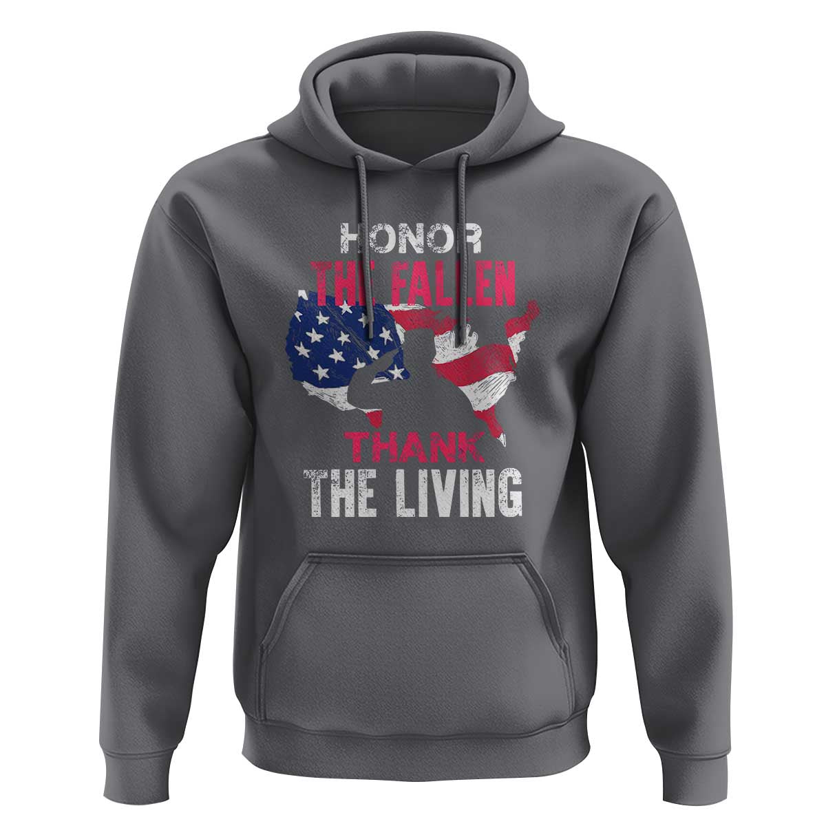 Patriotic Memorial Hoodie Honor the Fallen - Veteran Themed Military Support