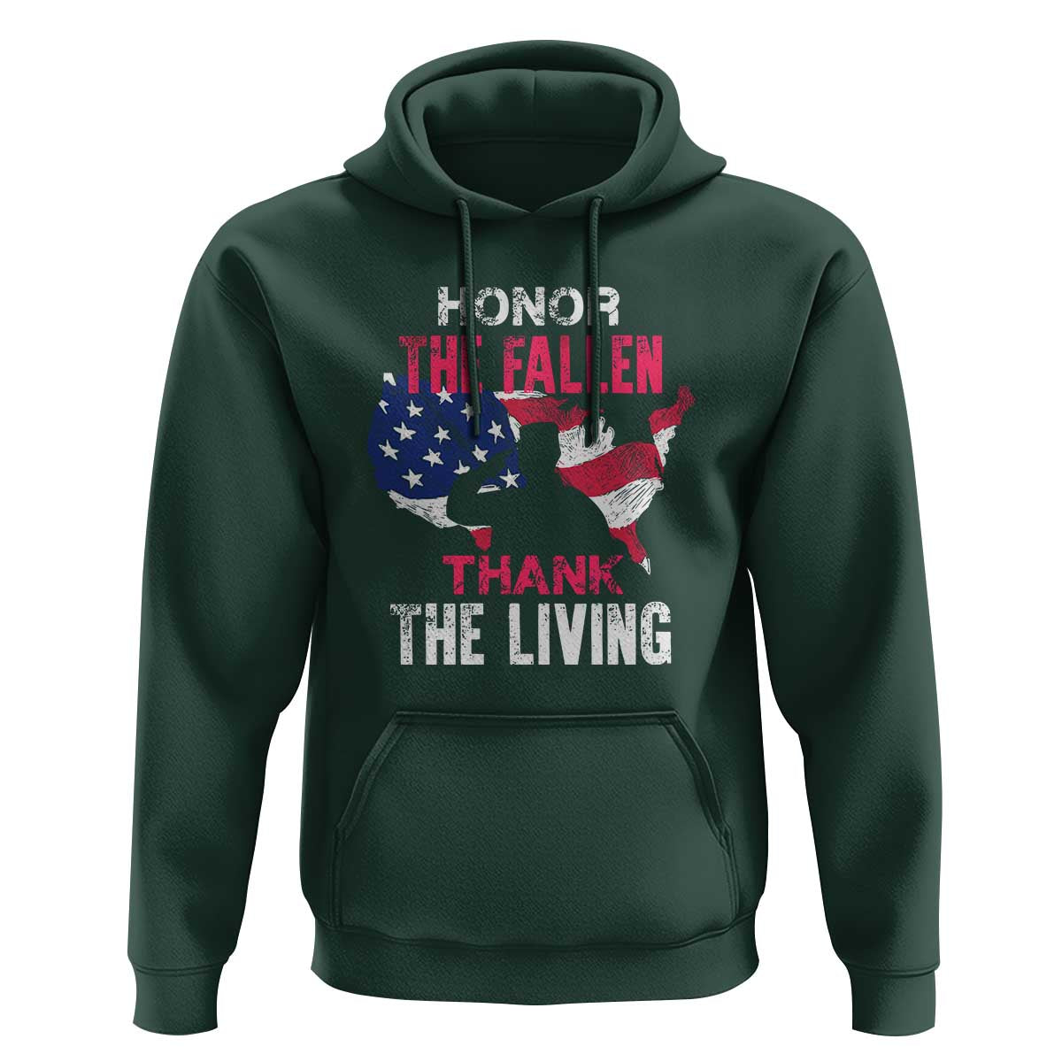 Patriotic Memorial Hoodie Honor the Fallen - Veteran Themed Military Support