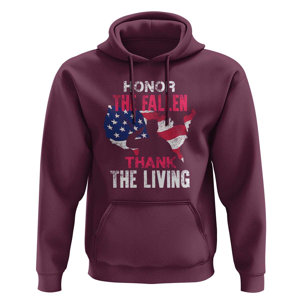 Patriotic Memorial Hoodie Honor the Fallen - Veteran Themed Military Support