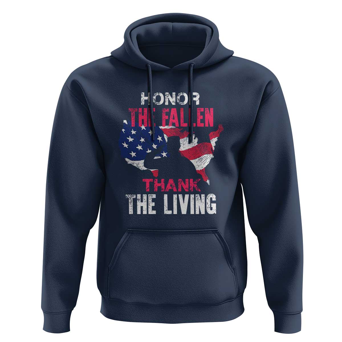Patriotic Memorial Hoodie Honor the Fallen - Veteran Themed Military Support