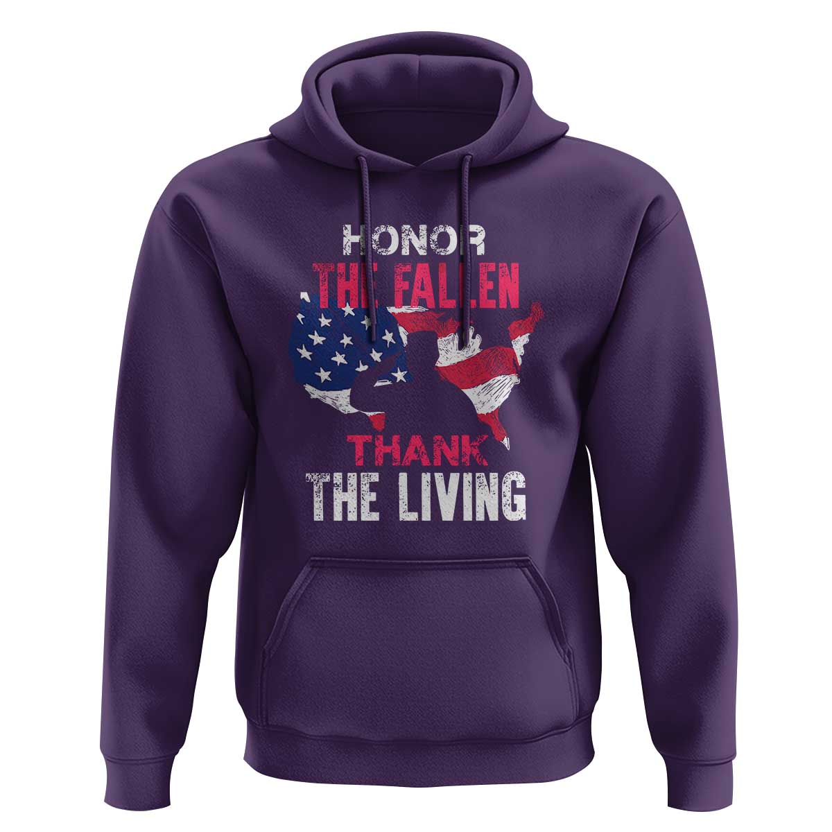 Patriotic Memorial Hoodie Honor the Fallen - Veteran Themed Military Support