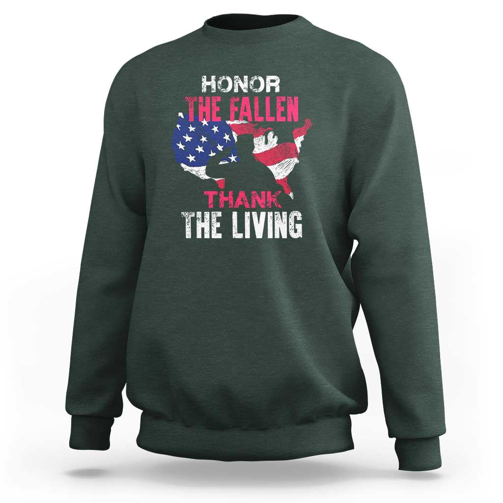 Patriotic Memorial Sweatshirt Honor the Fallen - Veteran Themed Military Support - Wonder Print Shop