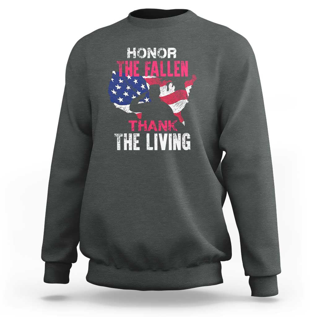 Patriotic Memorial Sweatshirt Honor the Fallen - Veteran Themed Military Support - Wonder Print Shop