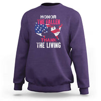 Patriotic Memorial Sweatshirt Honor the Fallen - Veteran Themed Military Support - Wonder Print Shop