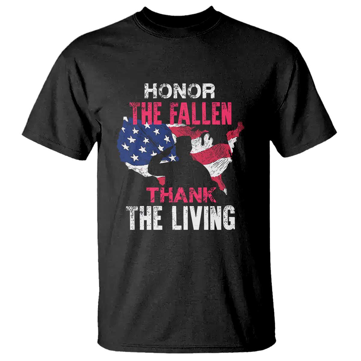 Patriotic Memorial T Shirt Honor the Fallen - Veteran Themed Military Support - Wonder Print Shop