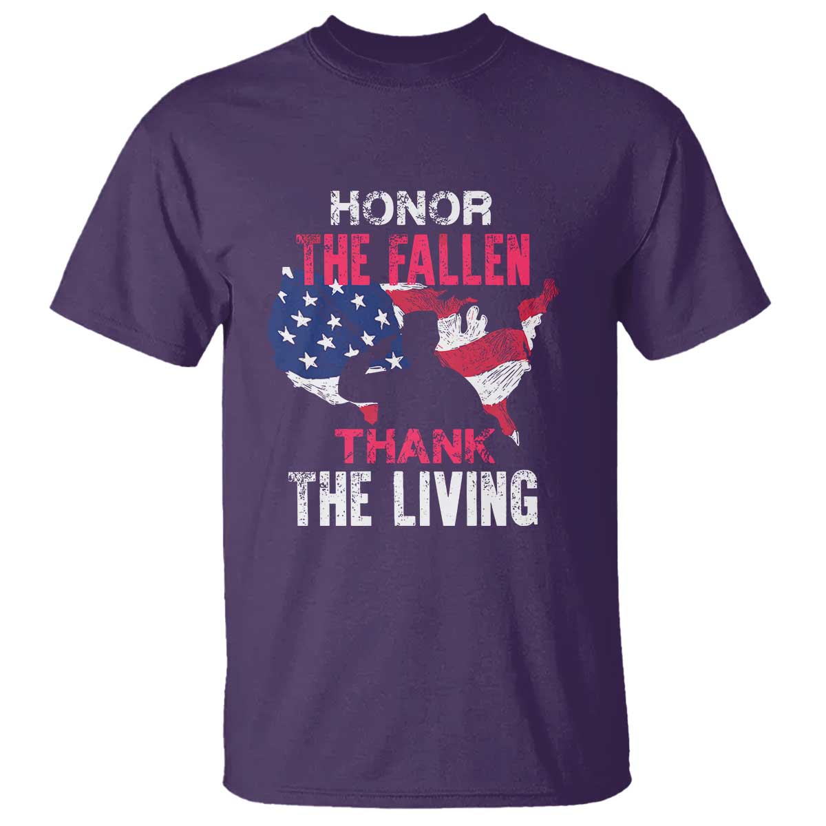 Patriotic Memorial T Shirt Honor the Fallen - Veteran Themed Military Support - Wonder Print Shop