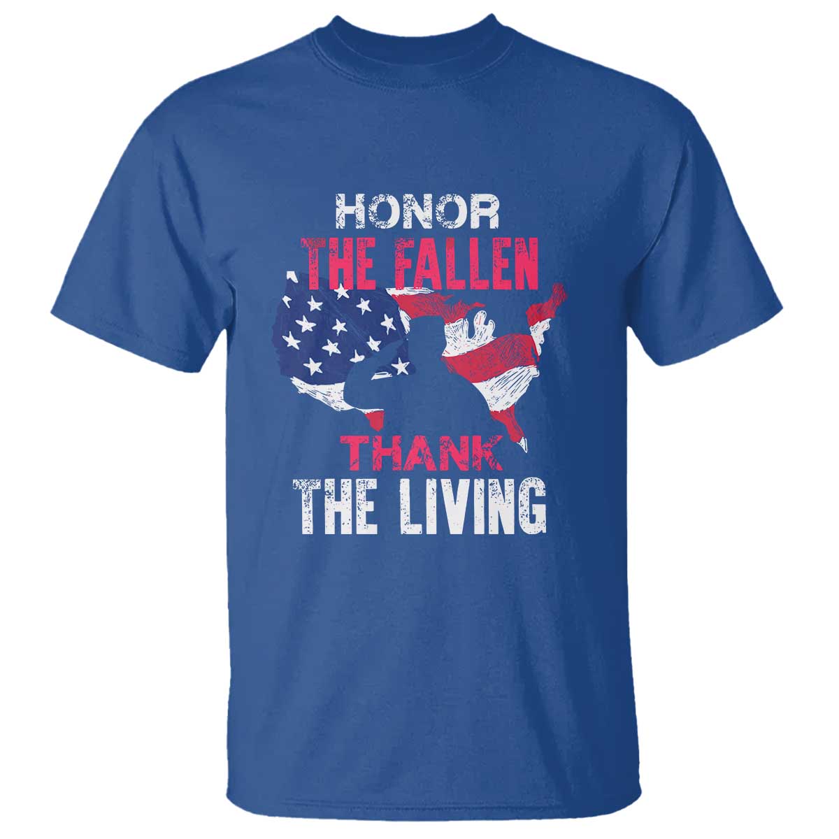 Patriotic Memorial T Shirt Honor the Fallen - Veteran Themed Military Support - Wonder Print Shop