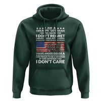 I Am a Grumpy Veteran Hoodie Proud Military Veteran - Don't Care Patriotic
