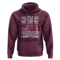 I Am a Grumpy Veteran Hoodie Proud Military Veteran - Don't Care Patriotic