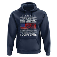 I Am a Grumpy Veteran Hoodie Proud Military Veteran - Don't Care Patriotic