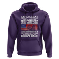 I Am a Grumpy Veteran Hoodie Proud Military Veteran - Don't Care Patriotic