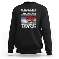 I Am a Grumpy Veteran Sweatshirt Proud Military Veteran - Don't Care Patriotic - Wonder Print Shop
