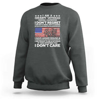 I Am a Grumpy Veteran Sweatshirt Proud Military Veteran - Don't Care Patriotic - Wonder Print Shop