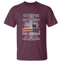 Two Defining Forces Have Ever Offered to Die for You - Military Veteran & Jesus Tribute T Shirt - Wonder Print Shop