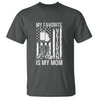 My Favorite Veteran Is My Mom T Shirt Proud US Flag Military Tribute to Mothers - Wonder Print Shop