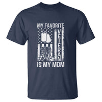 My Favorite Veteran Is My Mom T Shirt Proud US Flag Military Tribute to Mothers - Wonder Print Shop