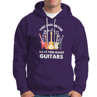 Bass Musican Pick You Can Never Have Too Many Guitars Hoodie - Wonder Print Shop