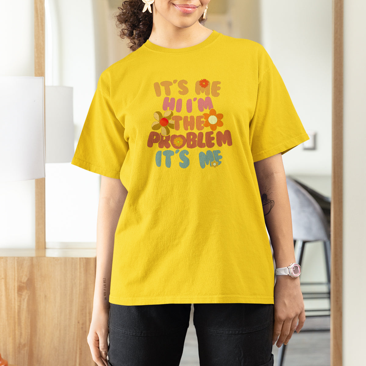 Funny T Shirt For Women Quotes It's Me Hi I'm The Problem It's Me - Wonder Print Shop