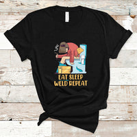 Eat Sleep Weld Repeat Funny Welder T Shirt - Wonder Print Shop