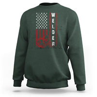 Welder Sweatshirt Vintage American Flag Patriotic Welding - Wonder Print Shop