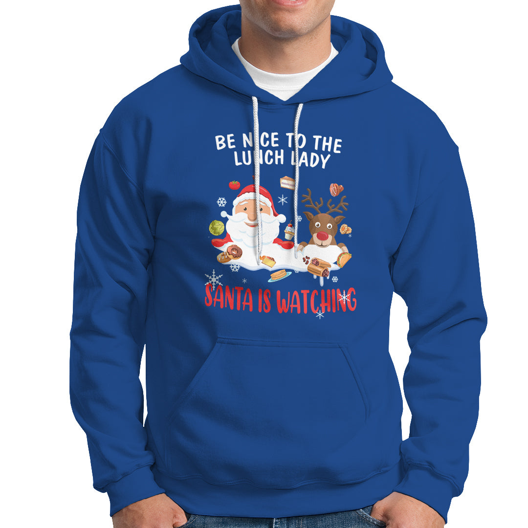 Funny Cafeteria Hoodie Santa is Watching - Wonder Print Shop