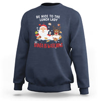 Funny Cafeteria Sweatshirt Santa is Watching - Wonder Print Shop