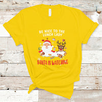 Funny Cafeteria T Shirt Santa is Watching - Wonder Print Shop