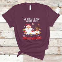 Funny Cafeteria T Shirt Santa is Watching - Wonder Print Shop