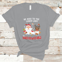 Funny Cafeteria T Shirt Santa is Watching - Wonder Print Shop