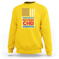 Proud Dad Of A Heart Warrior CHD Awareness Sweatshirt - Wonder Print Shop
