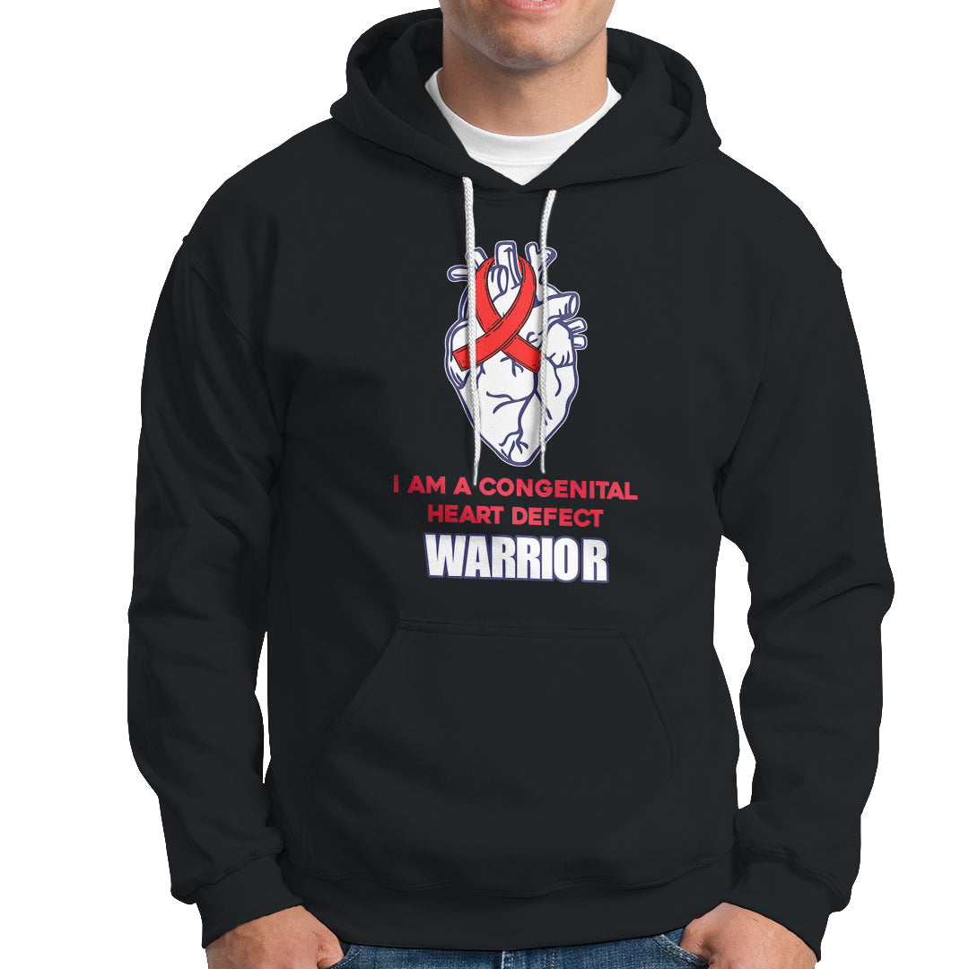I Am A Congenital Heart Defect Awareness Warrior Hoodie - Wonder Print Shop