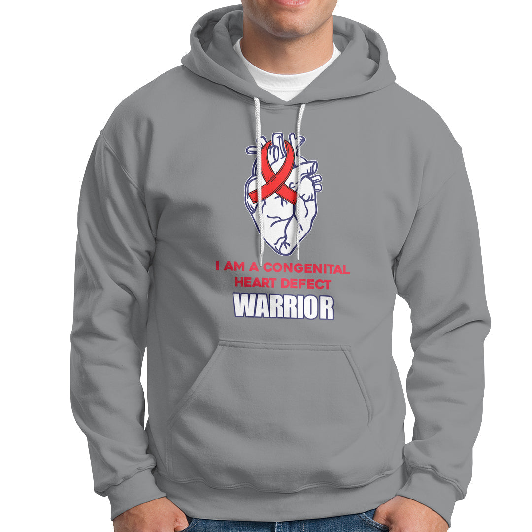I Am A Congenital Heart Defect Awareness Warrior Hoodie - Wonder Print Shop