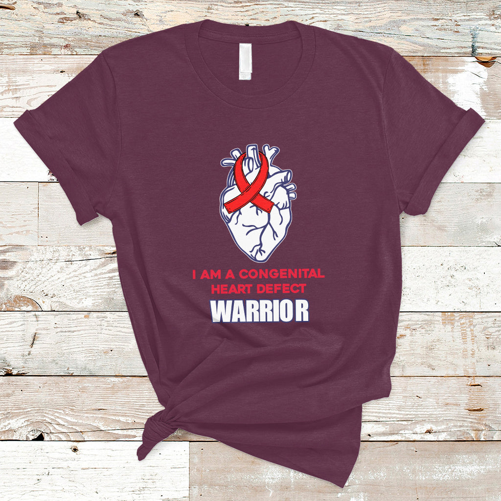 I Am A Congenital Heart Defect Awareness Warrior T Shirt - Wonder Print Shop