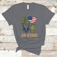 Veterans Day T Shirt I Love Our Veterans - Wonder Print Shop